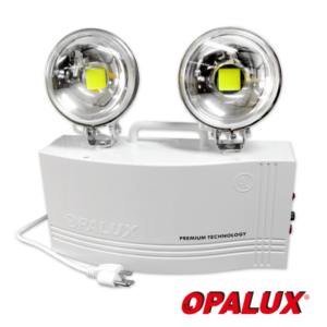 LÁMPARA DE EMERGENCIA DE METAL 2LED SMD ULTRABRILLANTES OPALUX