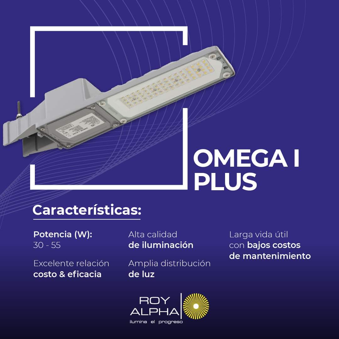 LUMINARIA PUBLICA LED 55W IP66 4000K 100,000HRS ROY ALPHA