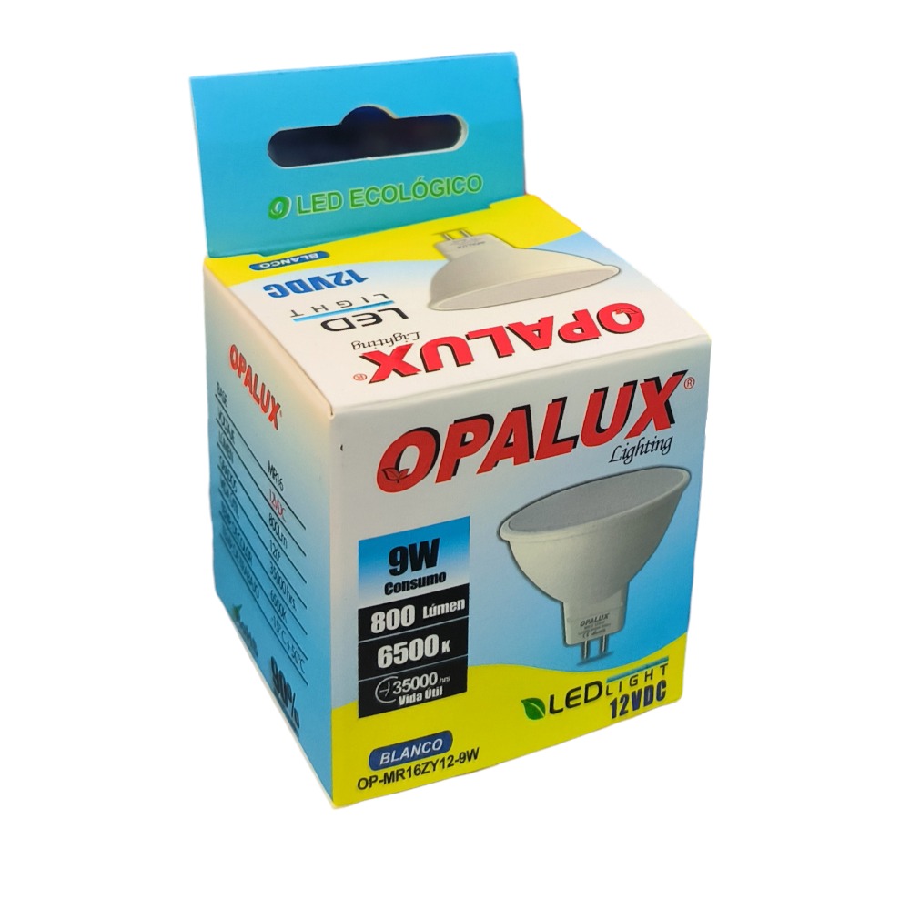 FOCO DICROICO LED 9W 6500K 12VAC OPALUX