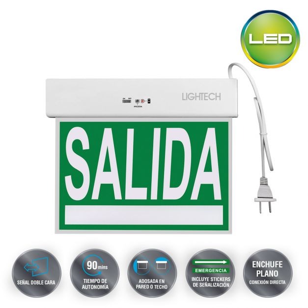 SEÑAL DE SEGURIDAD SALIDA 2W LIGHTECH