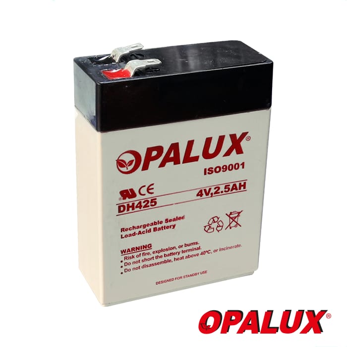 BATERIA SECA DH425 4V. 2.5AH OPALUX