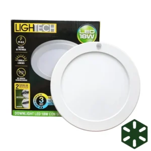 Downlight LED 18W con Sensor PIR | Adosable y Empotrable | 3CCT Lightech