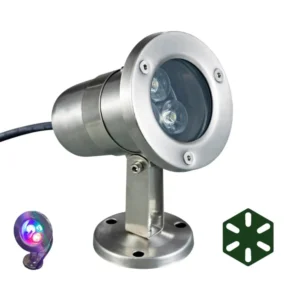 Luminaria led sumergible RGB 3W para piscina fuente y pileta Cytec